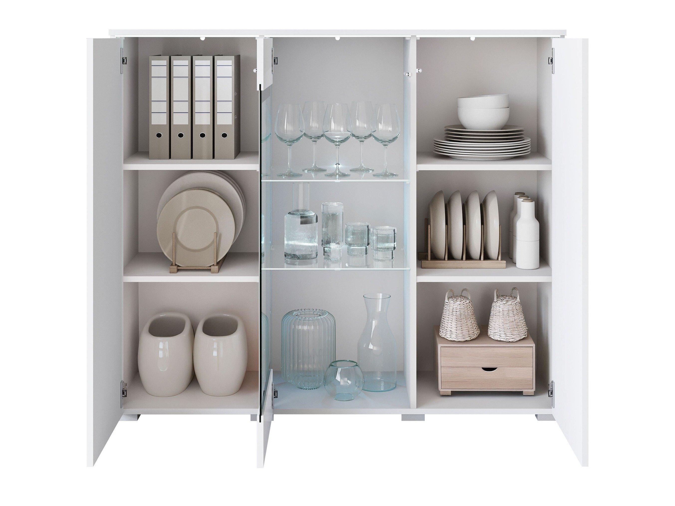 Buffet Mirfivo 103 (Matera gris + Châtaigne)