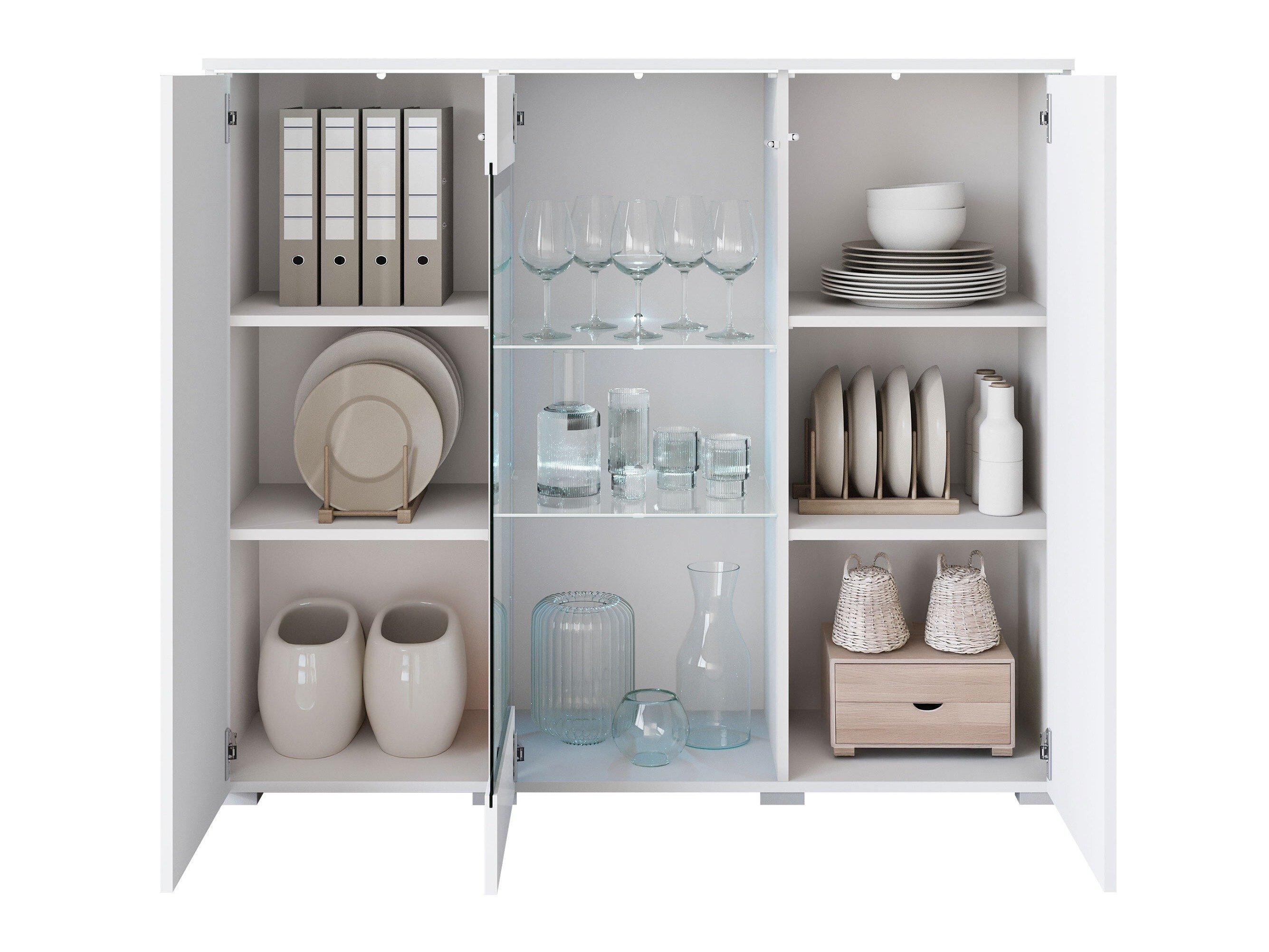 Buffet Mirfivo 103 (Matera gris + Châtaigne)