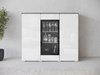 Buffet Mirfivo 103 (Matera gris + Blanc brillant)