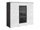 Buffet Mirfivo 103 (Matera gris + Blanc brillant)