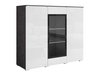 Buffet Mirfivo 103 (Matera gris + Blanc brillant)