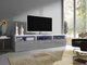 Meuble TV Nashville 100 (Blanc + Gris brillant)