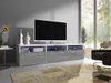Meuble TV Nashville 100 (Blanc + Gris brillant)