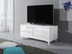 Meuble TV Nashville 119 (Blanc + Blanc brillant)