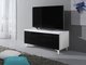 Meuble TV Nashville 119 (Blanc + Noir brillant)