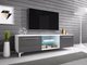 Meuble TV Nashville 120 (Blanc + Gris brillant)