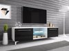 Meuble TV Nashville 120 (Blanc + Noir brillant)