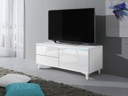 Meuble TV Uva IV (Blanc + Blanc brillant)